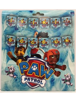 Lasagna Store Paw Petrol Temalı Baskılı Iyi Ki Doğdun Banner