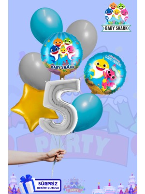 Lasagna Store Baby Shark Baskılı Lüx Folyo Seti
