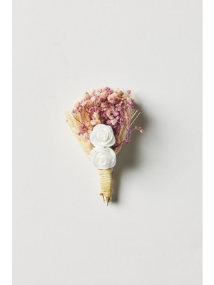 ALTINYILDIZ CLASSICS Erkek Mor Bej Yaka Çiçeği