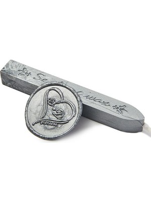 Profisher Fitilli Mühür Mumu Çubuk Gümüş Renk Resmi Damga Zarf Davetiye