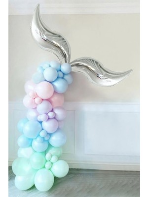 Tinky Winky Deniz Kızı Kuyruklu Zincir Balon Doğum Günü Seti