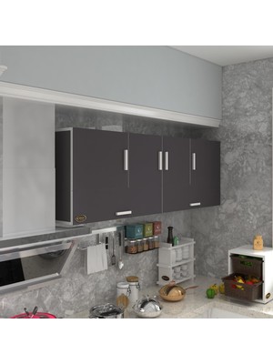 Kenzlife hazır mutfak perenna gri 060*180*32 mutfak banyo dolabı kapaklı raflı