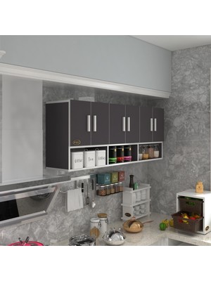 Kenzlife hazır mutfak vice gri 060*180*32 mutfak banyo dolabı kapaklı raflı
