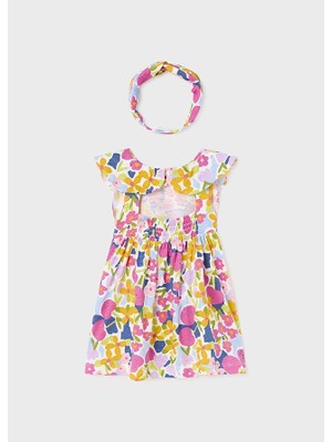 Pamuk Baskılı Elbise ve Kafa Bandı