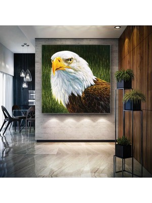 SML Tablo Karizma Kartal Ilüstrasyonu Asil Kuş Kanvas Tablo
