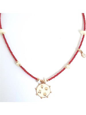 Pier Gümüş  Mercan ve Inci Şans Gümüş Kolye