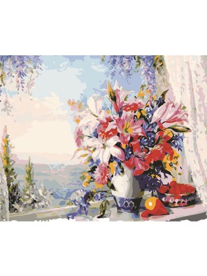 Cloud Zambak Dıy Elmas Mozaik Tablo Mozaik Puzzle 30X40 Cm Dekorları Tablo (Yurt Dışından)