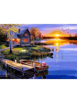 Cloud Romantik Sokak Dıy Elmas Mozaik Tablo Mozaik Puzzle 30X40 Cm Dekorları Tablo (Yurt Dışından)