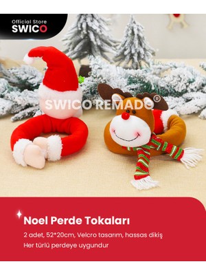 Swico Remado Yaratıcı Noel Perde Tokası 2 Adet (Yurt Dışından)