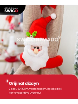 Swico Remado Yaratıcı Noel Perde Tokası 2 Adet (Yurt Dışından)