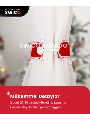 Swico Remado Yaratıcı Noel Perde Tokası 2 Adet (Yurt Dışından)