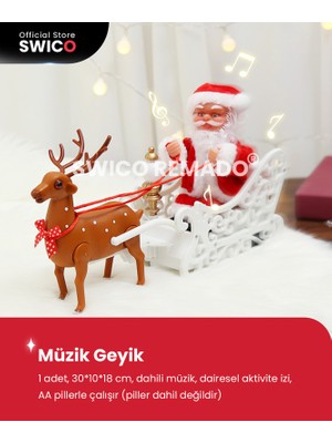 Swico Remado Çocuklar Için Müzikal Elektrikli Noel Baba Noel Oyuncakları (Yurt Dışından)