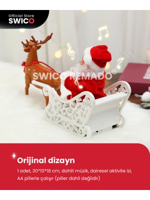 Swico Remado Çocuklar Için Müzikal Elektrikli Noel Baba Noel Oyuncakları (Yurt Dışından)