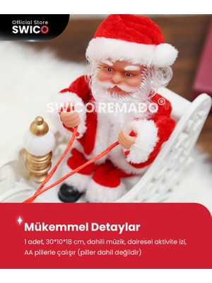 Swico Remado Çocuklar Için Müzikal Elektrikli Noel Baba Noel Oyuncakları (Yurt Dışından)