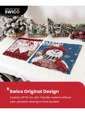 Swico Remado Noel Servis Altlıkları 4 Adet, 43X33CM (Yurt Dışından)