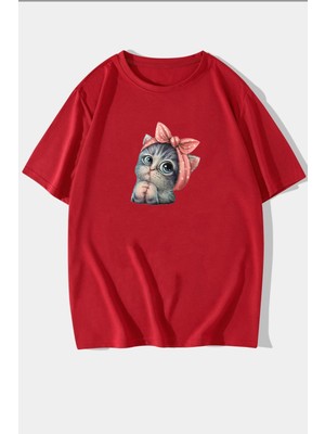 Trendypassion Sevimli Kedi Tasarım T-Shirt