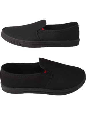 Emek Unisex Siyah Keten Ayakkabı