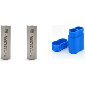 21700 4000 Mah Şarjlı Pil 2'li + 21700 Pil Kutusu 2'li