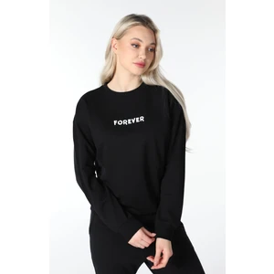 Kadın Baskılı Sweat Siyah