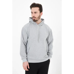 Erkek Kapüşonlu Sweat Gri