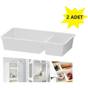 Long Way Bölmeli Çekmece Içi Düzenleyici Beyaz 2 Adet