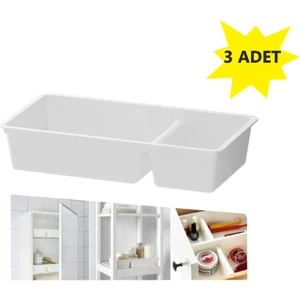 Long Way Bölmeli Çekmece Içi Düzenleyici Beyaz 3 Adet
