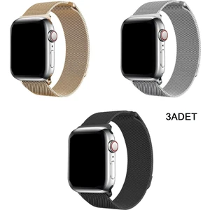 Apple Watch Gs Dt Pro T500 T800 Ultra 3 4 5 6 7 8 Se 42 44 45 49 mm Uyumlu 3 Lu Kordon Kayış