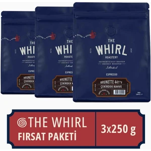 The Whirl Filtre Espresso Brunette 441°F Çekirdek Kahve 3 x 250 gr