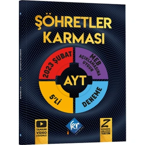 Kr Akademi Yayınları 2023 AYT Şöhretler Karması 5'li Deneme (Güncellenmiş Yeni Baskı)