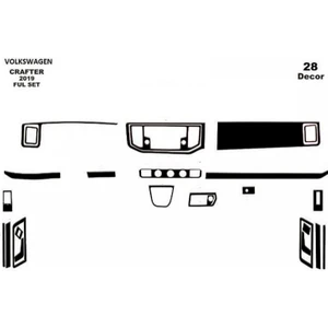 meriç cockpit design Meriç® Volkswagen Crafter Ön Torpido Kaplama Maun 28 Parça 2020-›