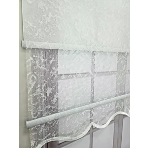 Bbb Bulut Desenli Çift Mekanizmalı Tül Stor Perde Mt3048