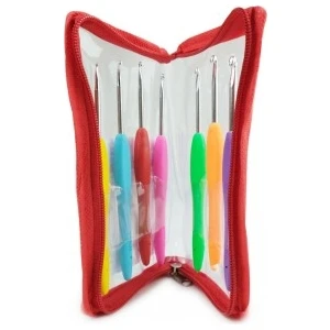 Çantalı Ekonomik Silikon Saplı Tığ Seti 7 Farklı Numara 2mm-2.5mm-3mm-3.5mm-4mm-4.5mm-5mm