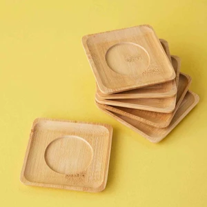 Bambu Lüx 6 Adet Kare Çay Tabağı 10,5cm