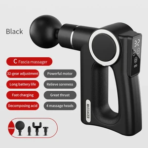 Erdem Store Mini Masaj Tabancası LED Ekran 4 Başlıklı Kas Rahatlatıcı Şarjlı