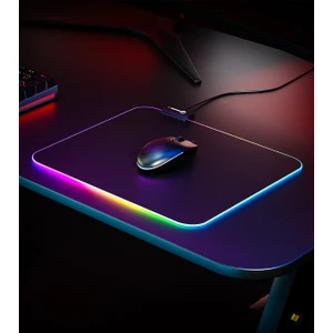 Mp-21  252X328X3 mm Rgb Ledli Oyuncu Mouse Pad Siyah