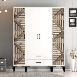 Variant Mobilya Kumsal 4 Kapılı (Ptp) Gardrop - Beyaz / Beyaz