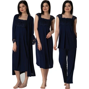 2305 Lacivert Lohusa Hamile 4'lü Set
