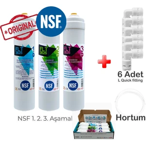 Nsf Premuim Kapalı Kasa Su Arıtma Cihazı Filtre Seti 3 Aşamalı