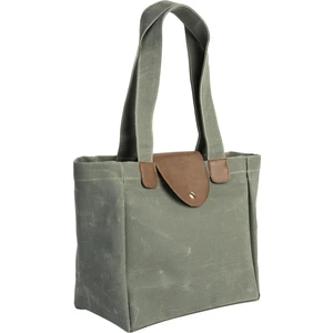 Üçler Çanta Mumlu Kanvas Efektli Antrasit Orta Boy Omuz Çantası