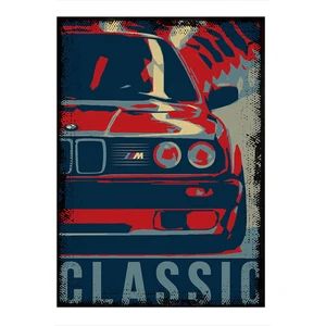 Bmw Araba Poster Mdf Tablo