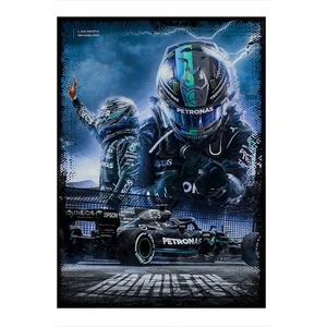 Lewis Hamilton Formula 1 Model Ahşap Tablo