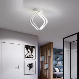 Fer Avize  Alice Modern Tasarım Beyaz Renk Salon - Mutfak - Hol Beyaz LED 2 Li Avize