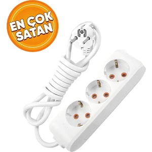 Multi-Let 3'lü Grup Priz 5 Metre