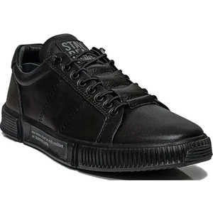 Hammer Jack Orthopedix Basel 102 20250 Hakiki Deri Siyah-Siyah Erkek Sneaker Spor Ayakkabı