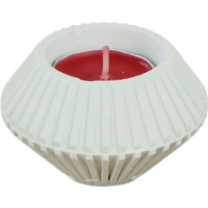 Mumluk Şamdan Tealight Mum Uyumlu Elmas Çizgili Model