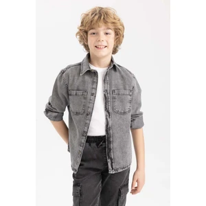 Erkek Çocuk Oversize Jean Uzun Kollu Gömlek Z1617A623SP