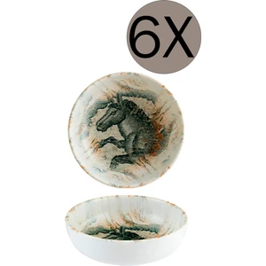 Porselen Mezopotamya At 14CM Hygge Kase  6'lı Takım S-MT-MZPHHYG14KS