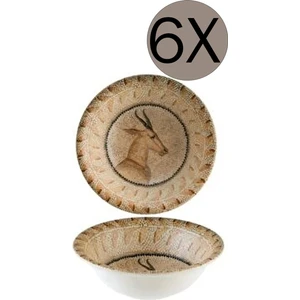 Porselen Mezopotamya Geyik Gourmet Kase 16 cm 400 cc  6'lı Takım S-MT-MZPBGRM16KS