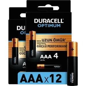 Optimum Aaa Alkalin Pil, 1,5 V LR03 MN2400, 12’li Paket