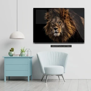 Woody City Aslan Başı Cam Tablo